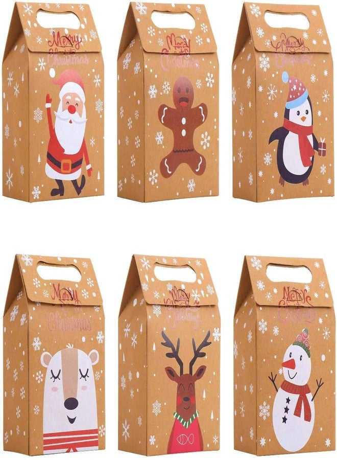 STEFORD Christmas Kraft Paper Gift Boxes,24PCS Christmas Candy Gift Treat Bags for Xmas Party Supplies - Image 1